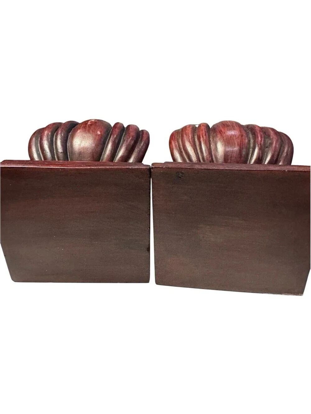 2 Drapery Sconce Corbels Curtain Rod Swag Holder Bracket Mahogany Finish 7